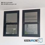 Jendela UPVC Conch Jungkit Hitam Perumahan Gardenia Estate Ciputat Tangerang