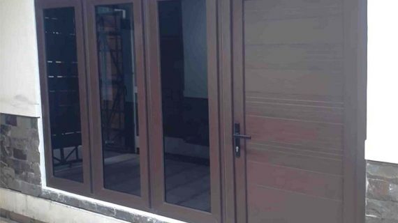 Jual Pintu UPVC Swing Coklat Lengkong Gudang Timur Serpong Tangerang