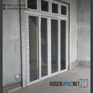Pintu UPVC Murah Model Folding Putih Perumahan Water Point Citra Raya Panongan Id6313