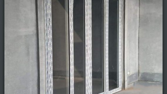Pintu UPVC Murah Model Folding Putih Perumahan Water Point Citra Raya Panongan